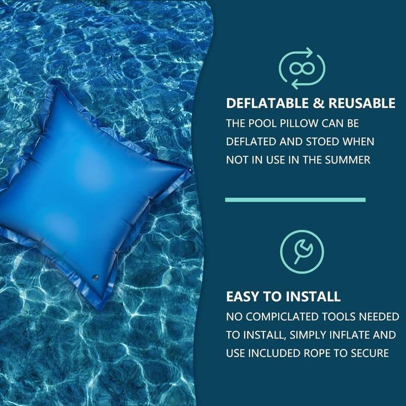 4'x4' Pool Pillows for Above Ground Pools, Winterizing Ice Equalizer