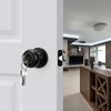 Haidms 1 Pack Matte Black with Lock and Key, Entry,