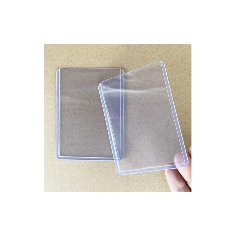 LUNA PARK 200 Clear Card Sleeves, 100 PVC Fundas Duro