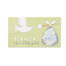 Wilton 1004-1564 Baby Reveal Stork Scratch Off Boy for Wedding Invitation, 10 Count