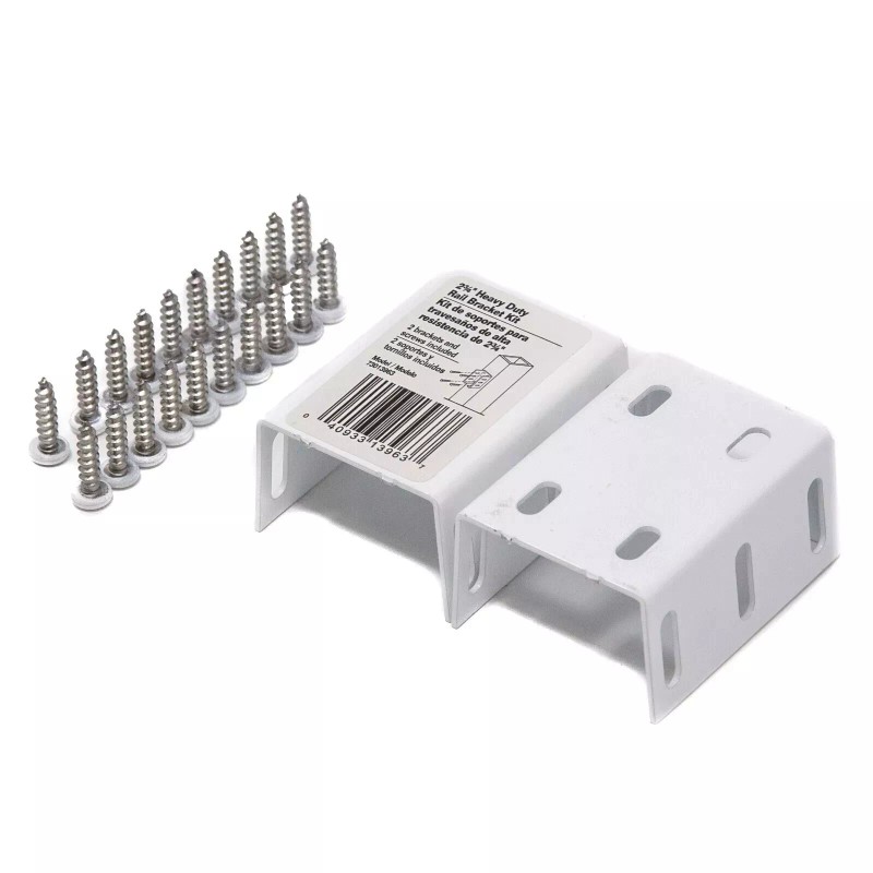 Freedom 2-3/4" Heavy Duty Fence Rail Bracket White Aluminum 2