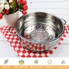 Stainless Steel Steamer Pot - 7 Inches Round with Cooking