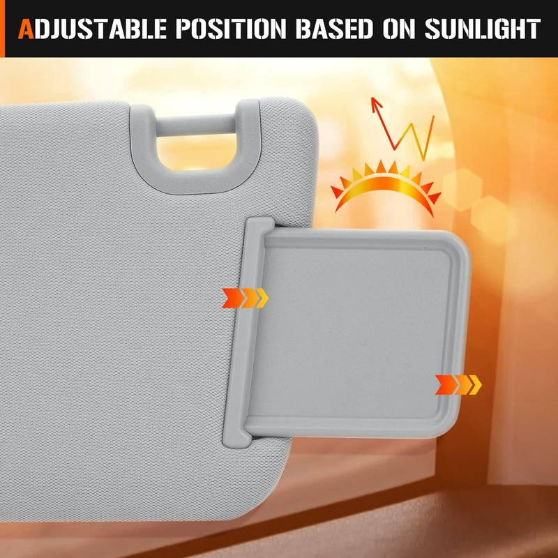 Left & Right Sun Visor with Light for 2013-2018 Nissan