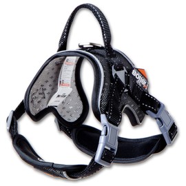 Dog Helios Scorpion Sporty High-Performance Free-Range Dog Harness, MD, Black
