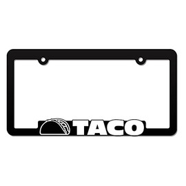 Taco License Plate Frame 3D Raised Letter