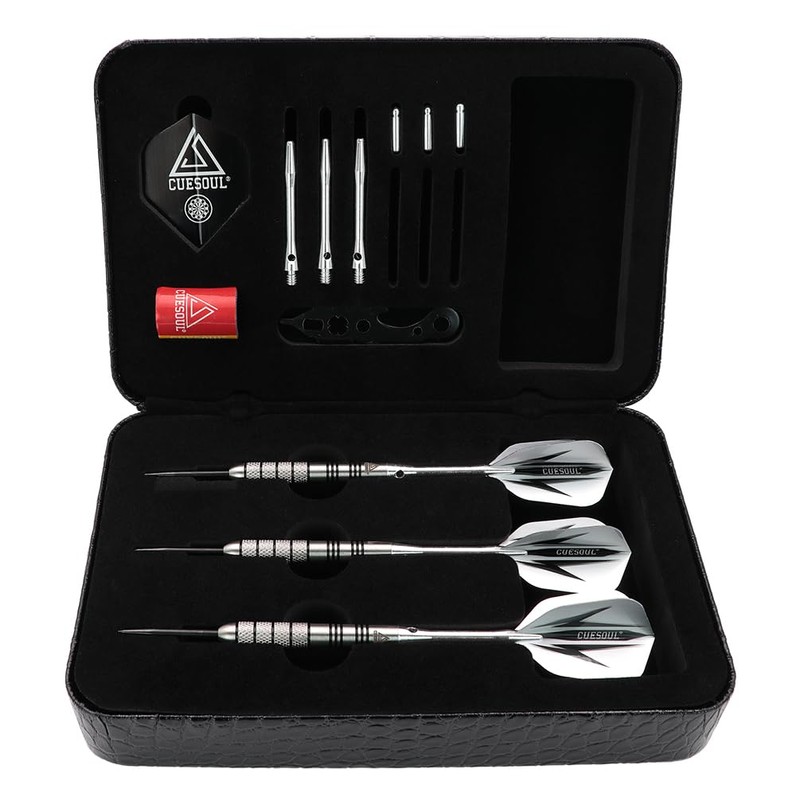 CUESOUL 30 Grams Tungsten Steel Tip Darts Set 95% Tungsten
