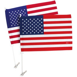 World Cup 2022 United States Car Flag Pack American Bandera Para Carros Auto Decoration Small Banner For Window Decor Pole Accessories FIFA Sport Fan Outdoor Football Soccer American Gifts Made In USA