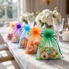 Sacchetti per confetti in organza 100 pezzi, sacchetti regalo con