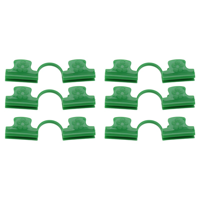 50Pcs Greenhouse Clamp PE Plastic 2 Head Plant Film Clamp