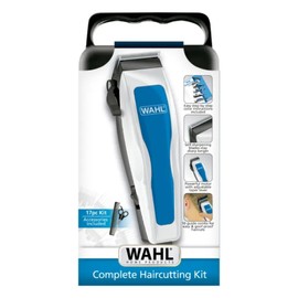 Wahl Cortadora de Cabello Complete Kit de 17 Piezas con Cuchillas de Acero Inoxidable, Máquina de Corte para Cabello Color Azul, Modelo 79420-200MX