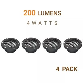 Malibu LED Low Voltage Landscape Lighting Well Light Outdoor Deck Light 4 Pack