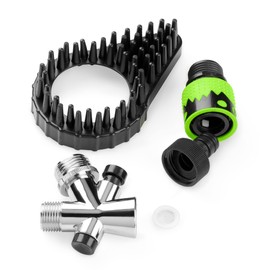 CONAIRPROPET Deluxe Indoor/Outdoor Pet Washer, Dog Shower Attachment with Dual Connectors to Easily Attach, Soft Rubber Massage Fingers, Dual Spray Modes