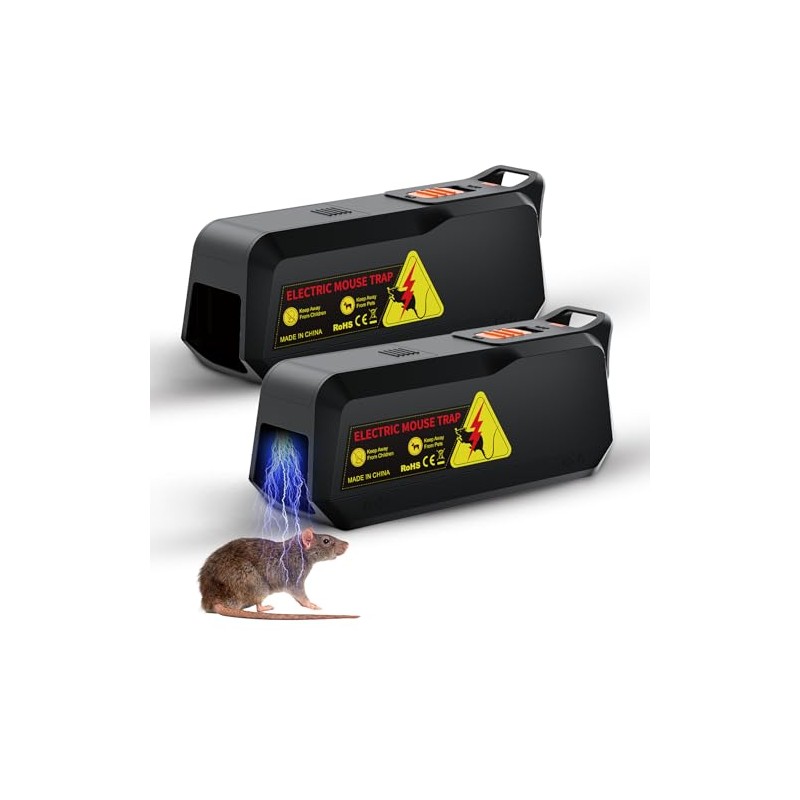 Electronic Mouse Trap 2 Pack– Electric Mouse Trap Zapper for
