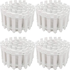 RONYOUNG 4PCS 35Inch Miniature Fairy Garden Ornament Fence Wood Picket Fence for Dollhouse Home Garden Plant Pot DIY Diorama Project for Adults