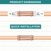 Niikappu 5 Pack Copper Press Extended Coupling Fittings, No Stop,