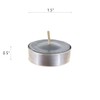 Mega Candles 100 pcs Unscented Gray Tea Lights Candles, Pressed