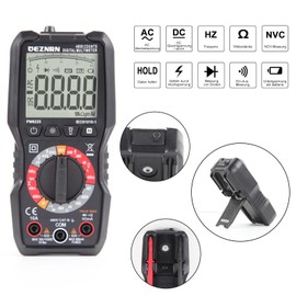 Ueznirn Digital Multimeter with NCV, Voltmeter, Voltmeter, Current Meter, Digital Multimeter for AC/DC Voltage, DC Current, Continuity, Resistance with LCD Display and Backlight