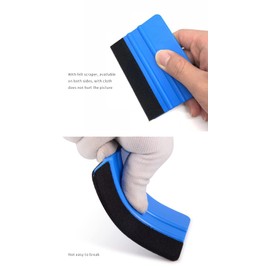 Fashion Hitch ACC0043 Vinyl Wrap Squeegee Applicator Professional Wrapping Sign Decal Plastic Tool Felt Edge, Blue