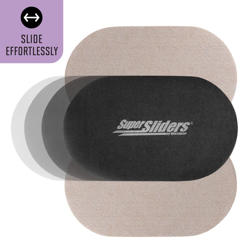 Super Sliders 3 1/2" x 6" Oval Reusable Furniture Sliders