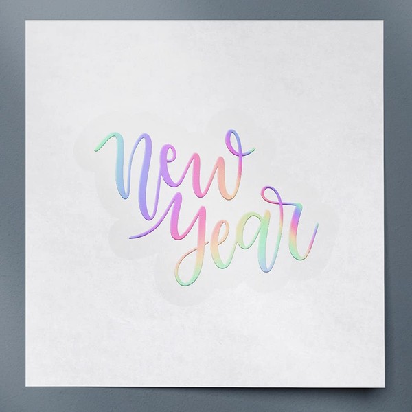 Decal Stickers of New Year (Hologram) (Set of 2) Premium