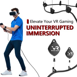 Annrybor VR Cable Management, VR Pulley System Compatible with Quest 3S/3/2/1/Pico/PSVR/PSVR2 for Play Impressively (2)
