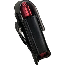 Vertical Black Leather Case with Magnetic Closure and Belt Loops fits TCL Flip Pro, TCL Flip