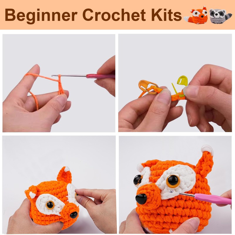Outbit Crochet Set for Beginners, Complete Crochet Set with Step-by-Step