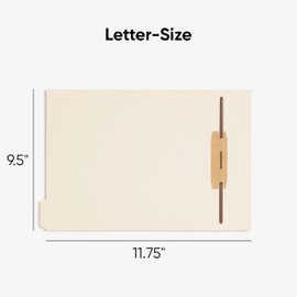 Smead Stackable Folder Dividers with Fasteners, 25 Count, Manila, Bottom 1/5-Cut Tab, Letter Size (35599)