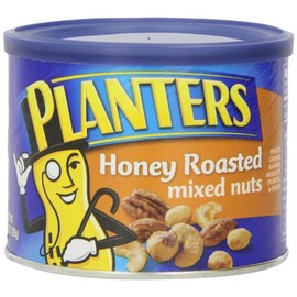 Planters Mixed Nuts, Honey Roasted, 10 Ounce Canister (Pack of 4)