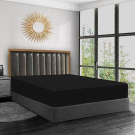 Pamposh Single Fitted Sheet Extra Deep Pocket 40 cm (16 inches) Durable Elastic Bed Sheets - Premium Brushed Microfibre Fitted Sheet Single Bed - Ultrasoft Hypoallergenic Fade Resistant