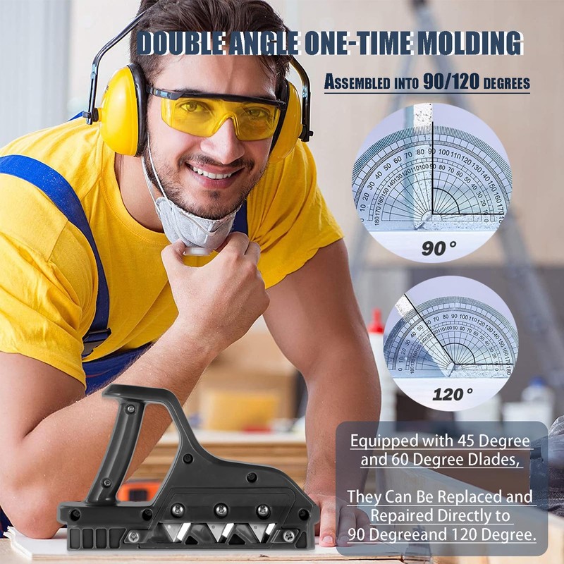 Drywall Chamfer Tools,Plasterboard Edger Fast Cutter,Precise 45° 60° Gypsum Board