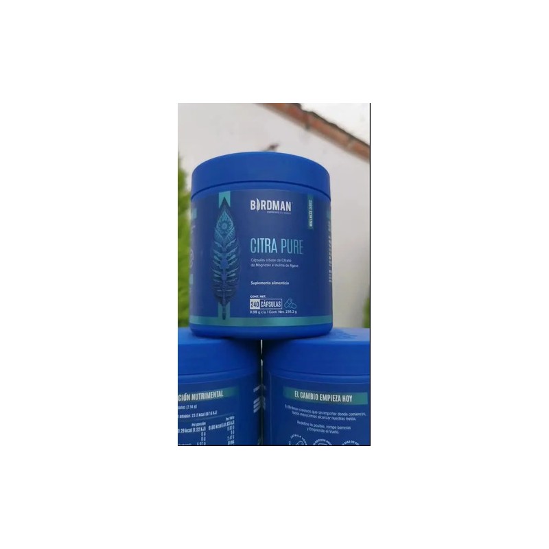 Birdman Citrato De Magnesio 400 Mg 80 Porciones 240 Cápsulas