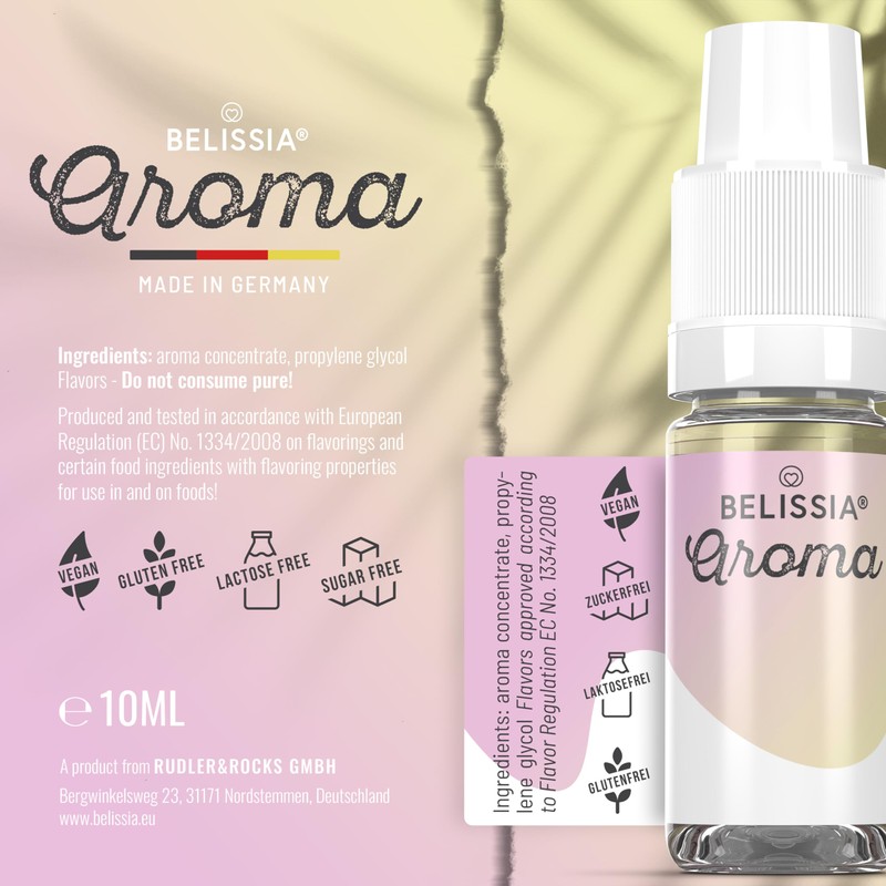 Belissia Food Aroma, Apple Pie, High Dose, 10 ml, for