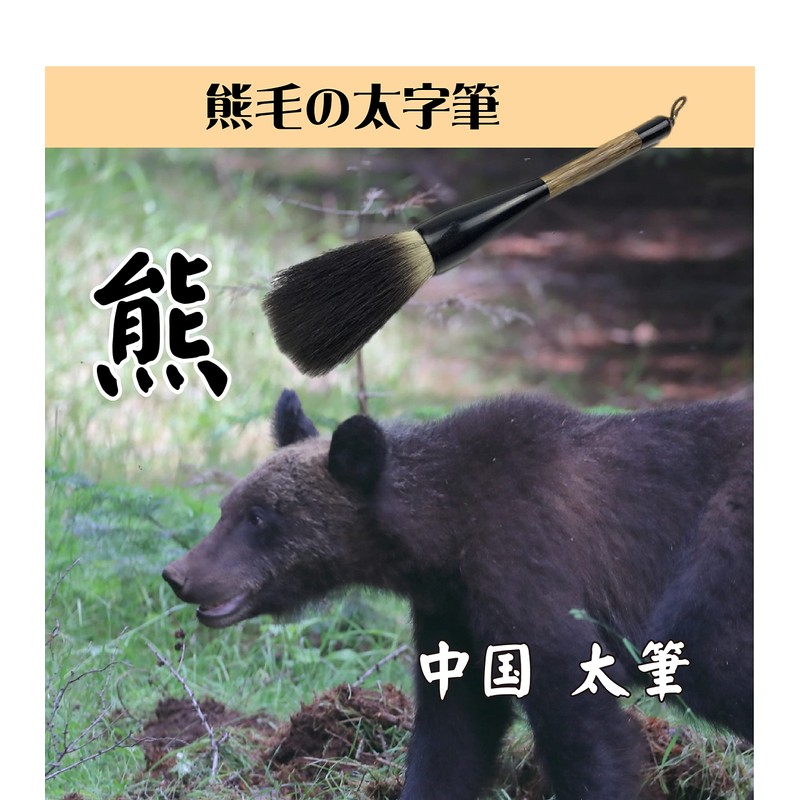 Thick calligraphy brush Chinese brush rare in Japan Wolf hair