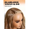 GORGIUS Brown with Blonde Highlight Loose Wave Lace Front Wigs