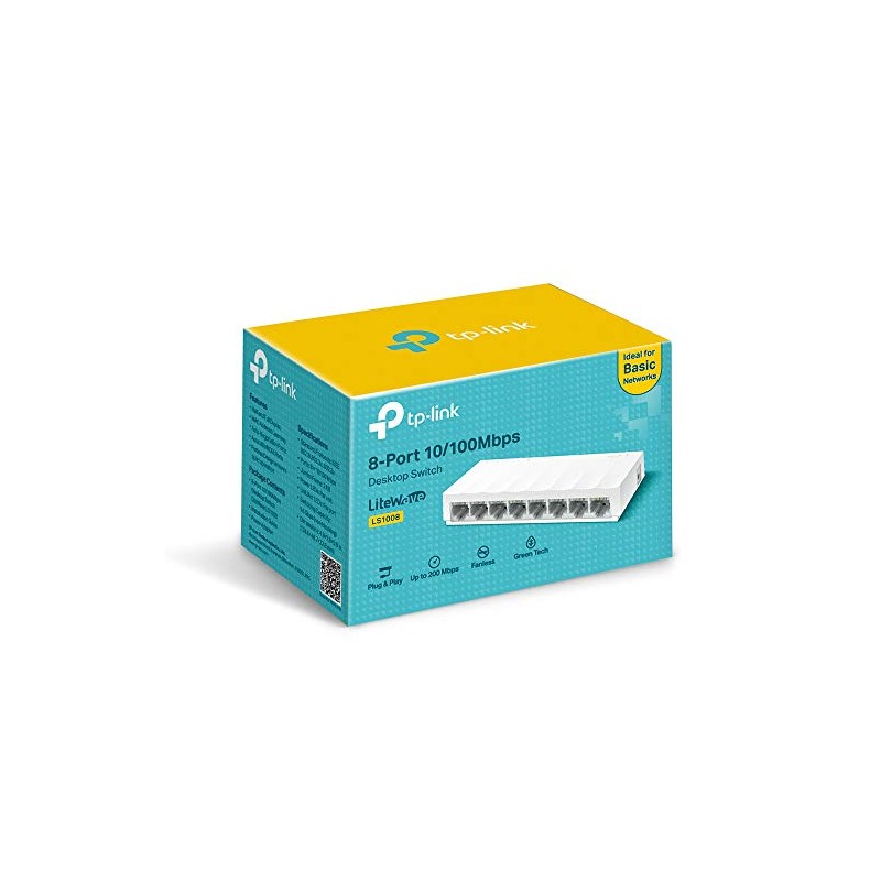 TP-Link LS1008, Switch Fast Ethernet no administrable, 8 * 10/100Mbps