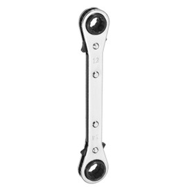 sourcing map 4 in 1 Double Box End Reversible Ratcheting Wrench 10x12x13x14mm CR-V Steel 180 Degrees Metric Double Head 12-Point 24-Teeth Adjustable Ratchet Gear Socket Spanner,