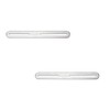 2Pcs Sliver Slotted Brace,Flat Straight Brace Brackets,Adjustable Corner Code,Stainless Steel