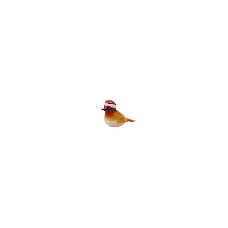 CGB Giftware Glass Festive Robin Figurine Boxed | Collectable Ornament