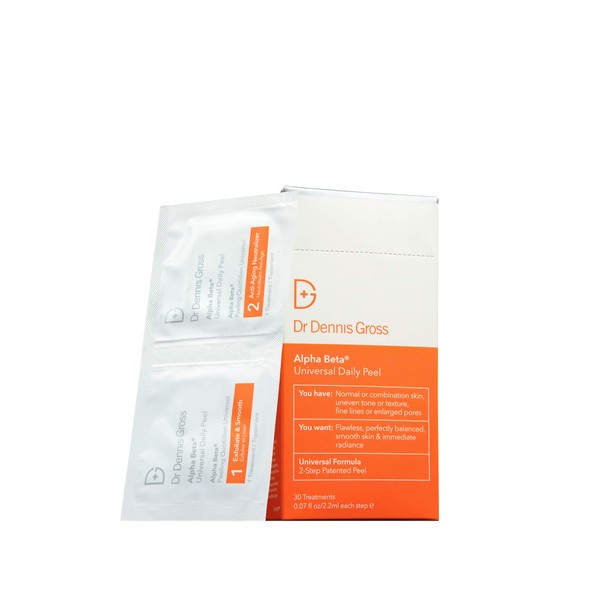 Dr. Dennis Gross Alpha Beta Universal Daily Peel: for Uneven Tone or Texture and Fine Lines or Enlarged Pores, (30 Treatments)