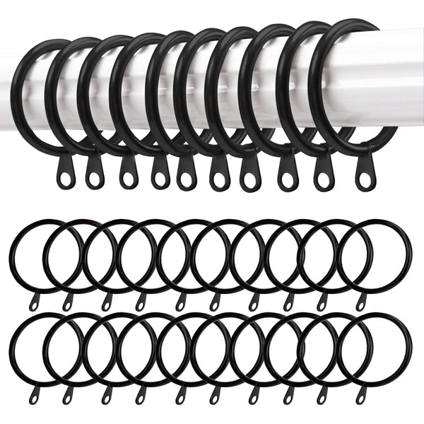 QUMENEY Pack of 60 Metal Curtain Rings 38 mm Inner