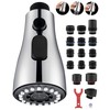 Kitchen Faucet Head Replacement with 15 Adapters - 3 Functions