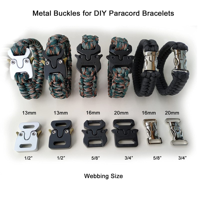 Paquete de 2 pulseras de aleación de metal resistente con