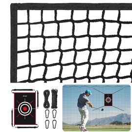 Golf Netting 10X20Ft Golf Practice Net with Target, Sport Practice Barrier Net, Heavy Duty Nylon Sport Netting Golf Hitting Net for Baseball, Hockey, Soccer, Tennis DIY Ball Net for Backyard, Garage