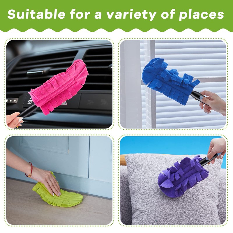 Zubebe 20 Pcs Duster Refill Reusable Fleece Duster Refills Feather