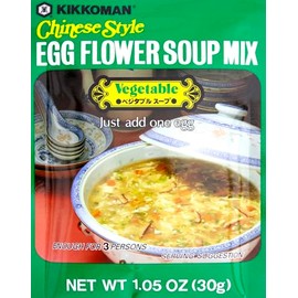 Kikkoman Egg Flower Soup Mix, Vegetable, 1.05 Ounce, pack of 12