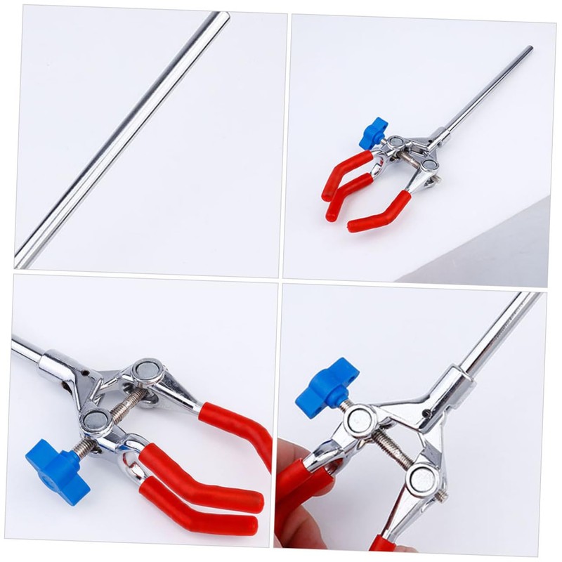 ABOOFAN Prong Adjustable Laboratory Clamp Versatile Flask and Test Tube
