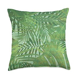 Nature Lover Summer Time Accent Sunshine Nature Tropical Leaves Summer Outdoor Sunny Throw Pillow, 18x18, Multicolor