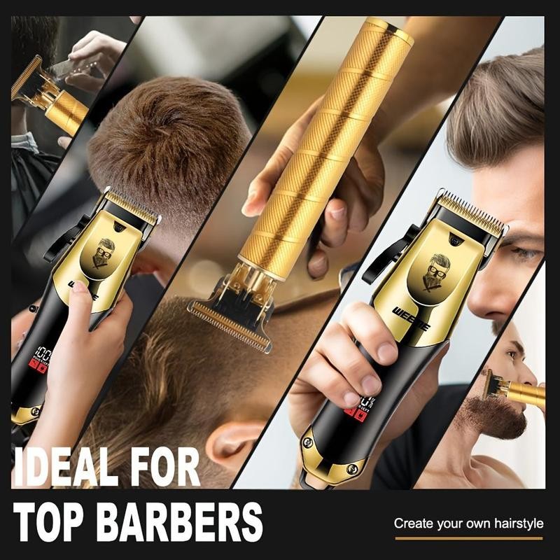 3-Piece Professional Blonde Hair Clipper & Trimmer Kit for Men