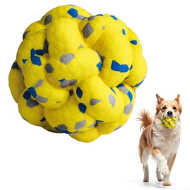 Moonorange Upgrade Dog Balls Interactive Toys for Aggressive Chewers, Indestructible Tennis Durable Bouncy for Fetch Game, Lightweight Floating, Yellow